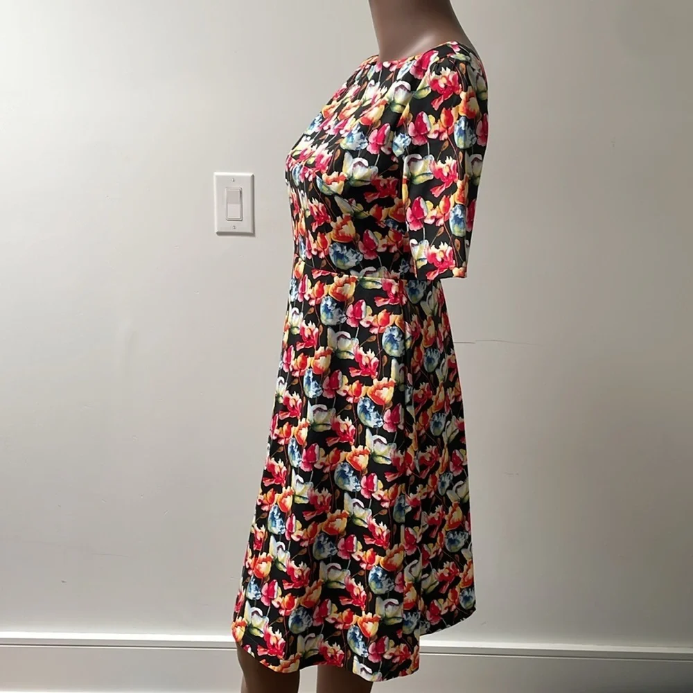 Amie Scott The Wicked Witch Dress Floral Shortsleeves Pocket Vintage Small S New - Picture 3 of 11